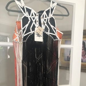 RARE Couture London DesignerJANE BOWLER Macrame Dress New!!